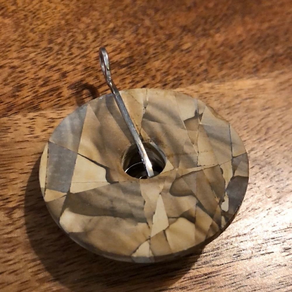 Gorgeous Vintage Sterling Wrapped Stone Pendant - Picture 5 of 5